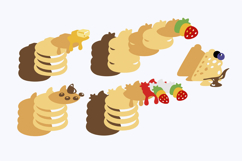 Pancakes of the world 3D SVG Product Image 2
