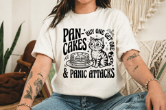 Pancakes &amp; Panic Attacks SVG Design, Funny Quote Product Image 3