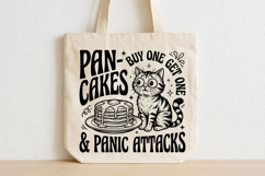 Pancakes &amp; Panic Attacks SVG Design, Funny Quote Product Image 4