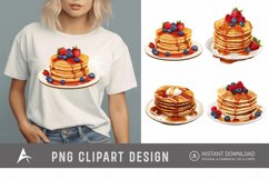 Watercolor Pancakes Clipart Product Image 1