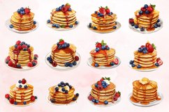 Watercolor Pancakes Clipart Bundle Product Image 2