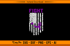 Fight Flag SVG Pancreatic Cancer Awareness Design Product Image 1