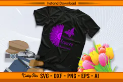 Pancreatic Cancer Awareness SVG Butterfly Flower File Product Image 2