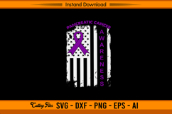 Pancreatic Cancer Awareness Flag SVG Design File Product Image 1