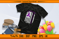 Pancreatic Cancer Awareness Flag SVG Design File Product Image 2