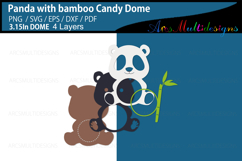 Cute panda with bamboo candy dome Product Image 2