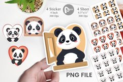 Sticker Heart Panda Product Image 1