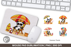 Mouse Pad Summer Panda Product Image 1