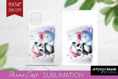 Panda Pastel Christmas Phone Case PNG Coquette Xmas Case PNG Product Image 1