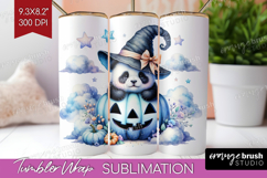 Panda Halloween Tumbler Wrap Coquette Tumbler PNG Product Image 1