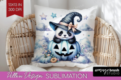 Panda Halloween Pillow Sublimation Coquette Pillow Cover PNG Product Image 1