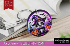 Panda Halloween Keychain PNG Cute Animal Keychain Product Image 1