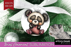 Panda Valentine Ornament PNG Whimsical Animal PNG Product Image 1