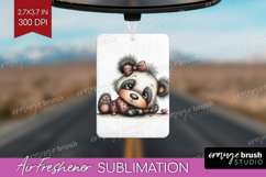 Panda Valentine Air Freshener PNG Whimsical Animal PNG Product Image 1