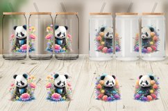 Panda and Flower Glass Can Wraps Product Image 5