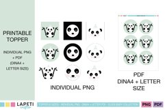 printable panda toppers
