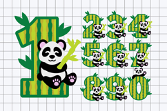 Cute panda Numbers 3D SVG Product Image 2