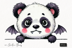 Cute Halloween Panda Peeking | Halloween PNG Product Image 1