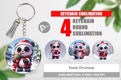Keychain Panda Christmas Product Image 1