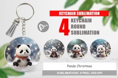 Keychain Panda Christmas Product Image 1
