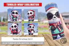 Tumbler Wrap Panda Christmas Product Image 1