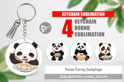 Keychain Panda with Dumplings Product Image 1