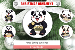 Ornament Panda with Dumplings Product Image 1