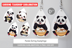 Earring Panda with Dumplings Product Image 1