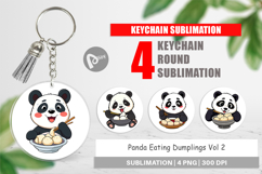 Keychain Panda with Dumplings Product Image 1