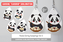 Earring Panda with Dumplings Product Image 1