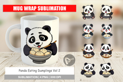 Mug Wrap Panda with Dumplings Product Image 1
