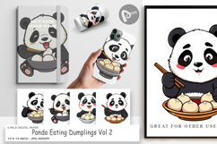Digital Paper Panda with Dumplings Product Image 1