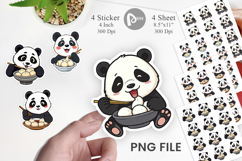 Panda with Dumplings Sticker Product Image 1