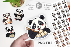 Panda with Dumplings Sticker Product Image 1