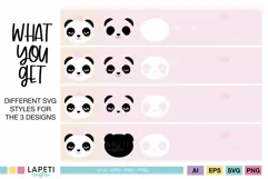 Panda Face with Crown