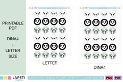 panda cupcake tags