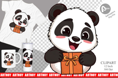 Gift Panda Clipart Product Image 1