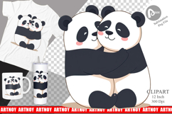 Hugging Panda Clipart Product Image 1