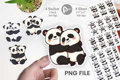 Hugging Panda Sticker Product Image 1