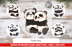 Wind Spinner Hugging Panda Product Image 1