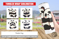 Tumbler Hugging Panda Product Image 1