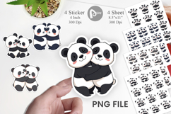 Hugging Panda Sticker Product Image 1