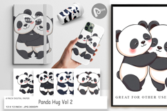 Digital Paper Hugging Panda Product Image 1