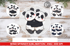 Wind Spinner Hugging Panda Product Image 1