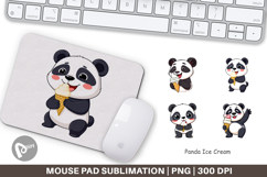 Mouse Pad Panda with Ice Cream Product Image 1
