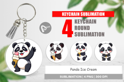 Keychain Panda with Ice Cream Product Image 1