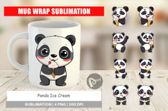 Mug Wrap Panda with Ice Cream Product Image 1
