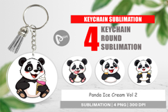 Keychain Panda with Ice Cream Product Image 1