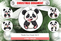 Ornament Panda with Ice Cream Product Image 1