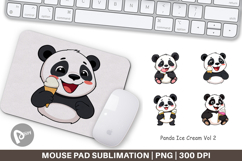 Mouse Pad Panda with Ice Cream Product Image 1
